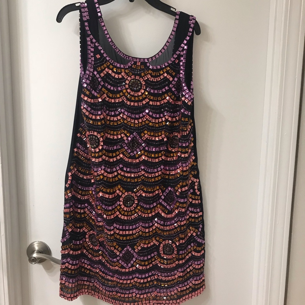 Anthropologie Gem Embellished Dress